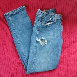 Men's  Distressed  Levi's  514 Straight Leg Jeans
